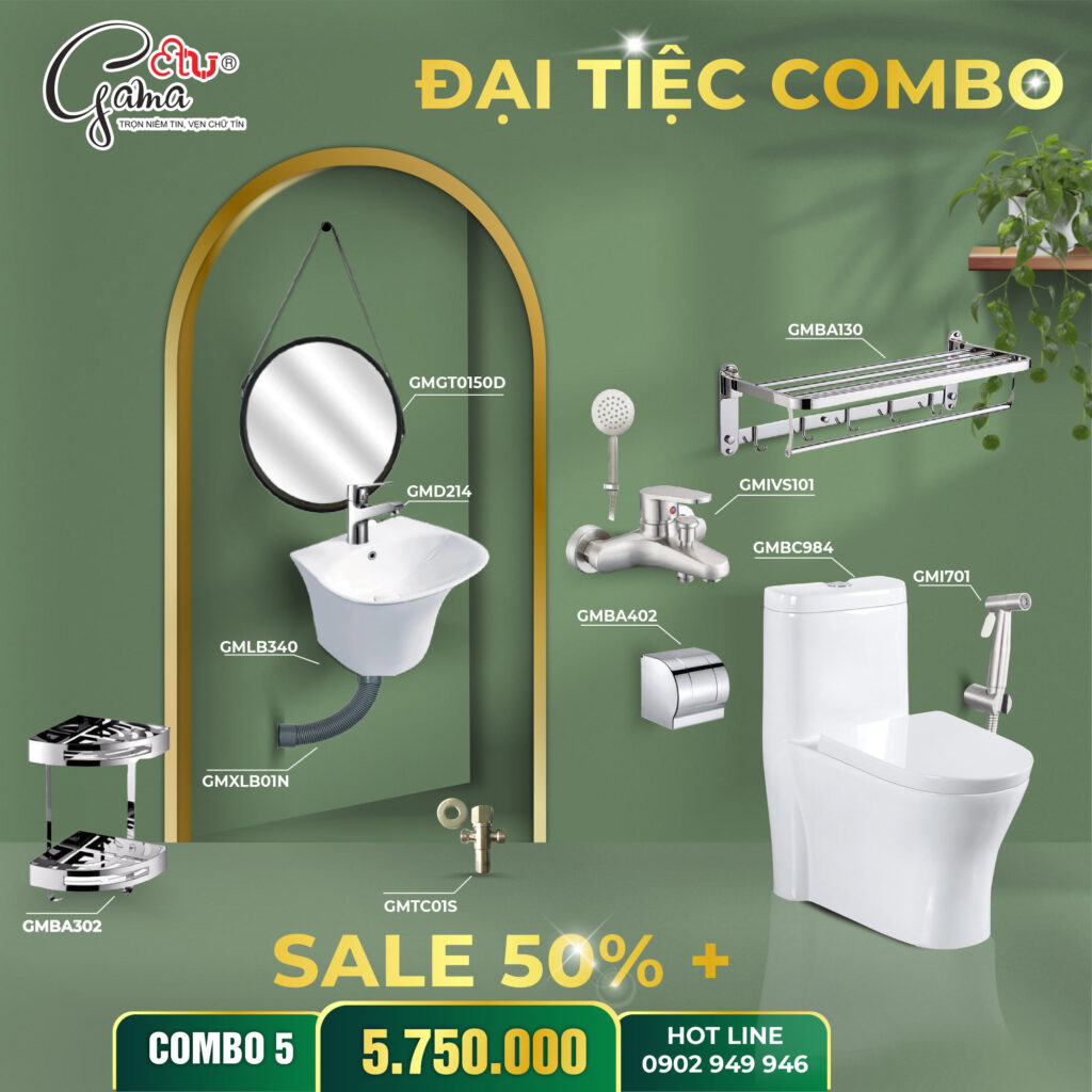 Vì sao nên chọn combo thiết bị vệ sinh Gama